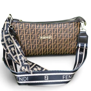 کیف زنانه رو‌دوشی قایقی طرح FENDI با کروات