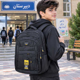 کوله پشتی مدرسهای مشکی مدل CAT