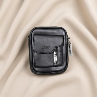 کیف مردانه چرمی طرح JEEP با جیب و بند رودوشی