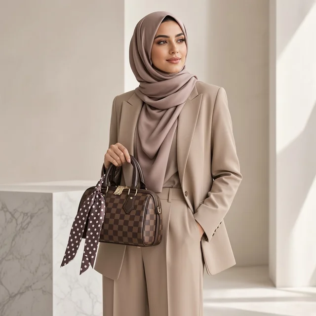 کیف زنانه دو دسته طرحدارکرواتی