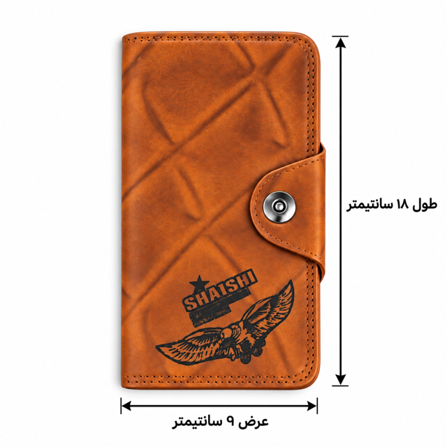 کیف پول  مگنتی سایز بزرگ مردانه طرح شاهین