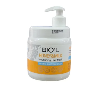 ماسک موی مغذی عسل و شیر بیول ۵۰۰میل BIOL