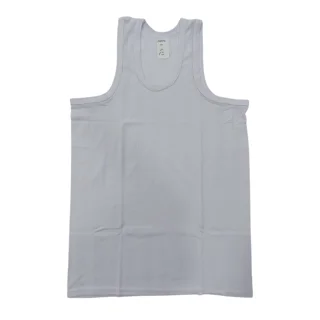 زیرپوش مردانه رکابی سفید سوزنی خطی نخی ظریف سایز L تا 3XL