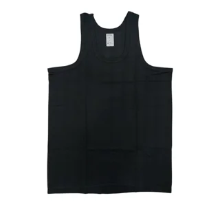 کپی - زیرپوش مردانه رکابی مشکی سوزنی خطی نخی ظریف سایز 3XL