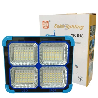پروژکتور و چراغ قوه خورشیدی 100 وات solar lighting مدل YK-918 آبی رنگ