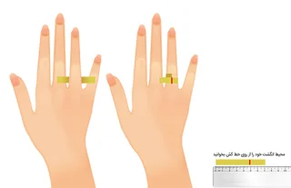 راهنمای سایز انگشتر