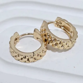 گوشواره حلقهای طلایی ژوپینگ همراه جعبه