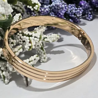 تک پوش النگویی پهن ژوپینگ رنگ طلایی ثبات رنگ بالا
