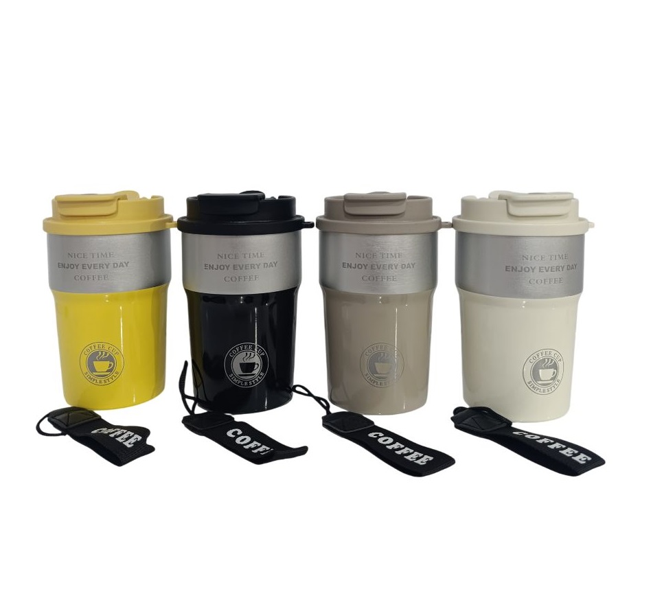 تراول ماگ دوحالته استیل 316 دوجداره برند MSZM- مدل JINGSHANG COFFEE CUP-ظرفیت 350 میلی لیتر- کد 114