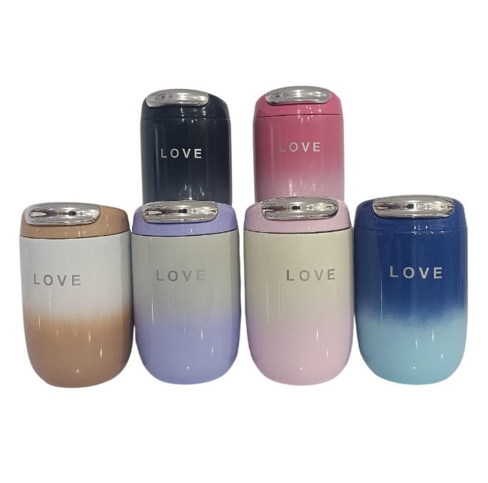 تراول ماگ استیل 304 LOVE ضد زنگ ظرفیت 300 میلی لیتر مناسب نوشیدنی های گرم و سرد کد 138