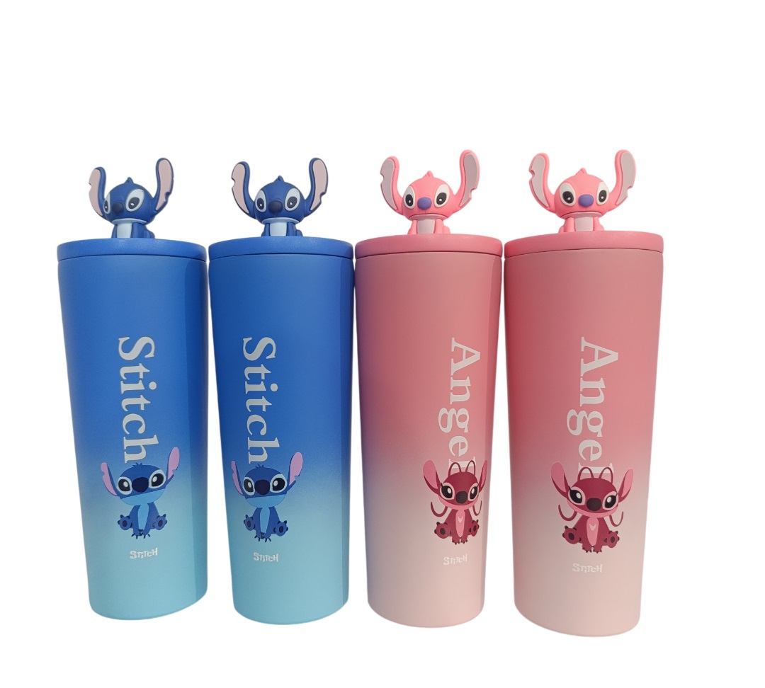 تراول ماگ طرح استیچ (Lilo & Stitch) ظرفیت حدود887میلی لیتر بدنه استیل ضدزنگ 316کد 183