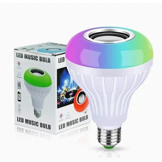 لامپ هوشمند و اسپیکر بلوتوثی مدل Led Music Blub به همراه ریموت کنترل